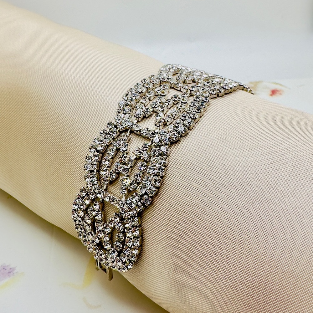 Dazzling Silver Rhinestone Bracelet - image 3